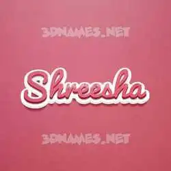 shreesha in Red Scribble style - 3D name wallpaper