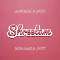 shreetam in Red Scribble style - 3D name wallpaper