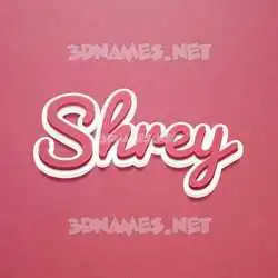 shrey in Red Scribble style - 3D name wallpaper