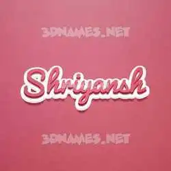 shriyansh in Red Scribble style - 3D name wallpaper