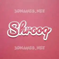 shrooq in Red Scribble style - 3D name wallpaper