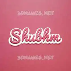 shubhm in Red Scribble style - 3D name wallpaper