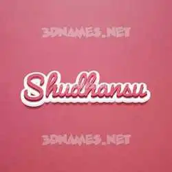 shudhansu in Red Scribble style - 3D name wallpaper