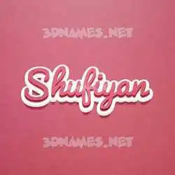 shufiyan in Red Scribble style - 3D name wallpaper