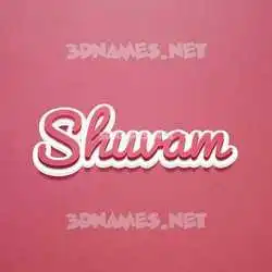 shuvam in Red Scribble style - 3D name wallpaper