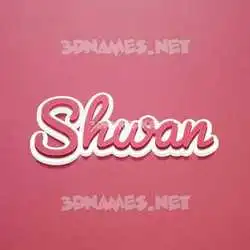 shwan in Red Scribble style - 3D name wallpaper