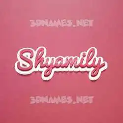 shyamily in Red Scribble style - 3D name wallpaper