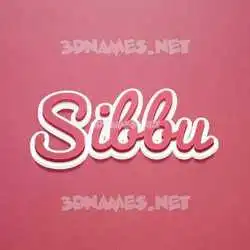 sibbu in Red Scribble style - 3D name wallpaper