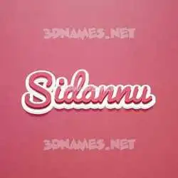 sidannu in Red Scribble style - 3D name wallpaper