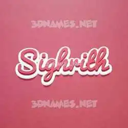 sighrith in Red Scribble style - 3D name wallpaper