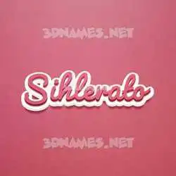 sihlerato in Red Scribble style - 3D name wallpaper