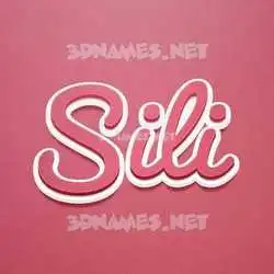 sili in Red Scribble style - 3D name wallpaper