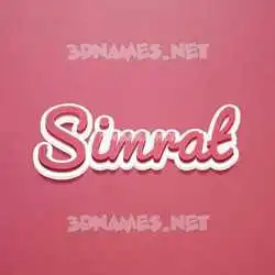 simrat in Red Scribble style - 3D name wallpaper