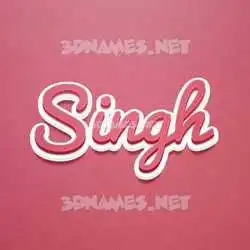 singh in Red Scribble style - 3D name wallpaper