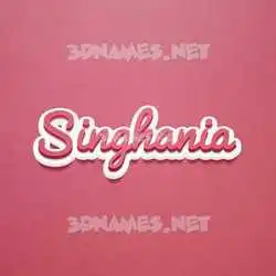 singhania in Red Scribble style - 3D name wallpaper