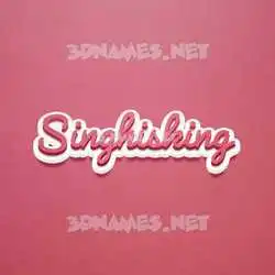 singhisking in Red Scribble style - 3D name wallpaper
