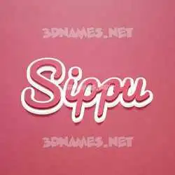 sippu in Red Scribble style - 3D name wallpaper