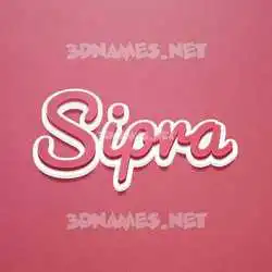 sipra in Red Scribble style - 3D name wallpaper