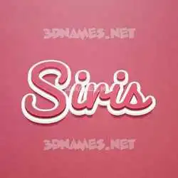 siris in Red Scribble style - 3D name wallpaper