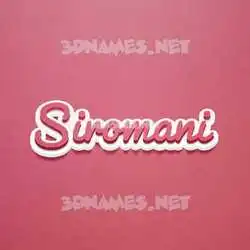 siromani in Red Scribble style - 3D name wallpaper