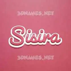 sisira in Red Scribble style - 3D name wallpaper