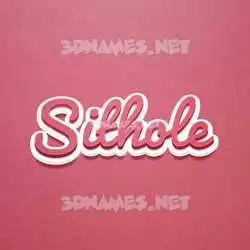 sithole in Red Scribble style - 3D name wallpaper