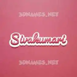 sivakumari in Red Scribble style - 3D name wallpaper
