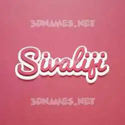 sivaliji in Red Scribble style - 3D name wallpaper