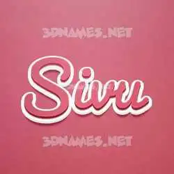 sivu in Red Scribble style - 3D name wallpaper