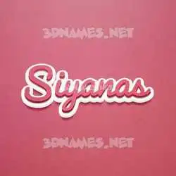 siyanas in Red Scribble style - 3D name wallpaper