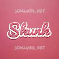 skunk in Red Scribble style - 3D name wallpaper