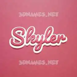 skyler in Red Scribble style - 3D name wallpaper
