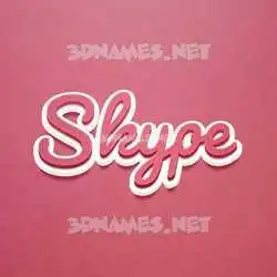 skype in Red Scribble style - 3D name wallpaper