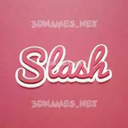 slash in Red Scribble style - 3D name wallpaper