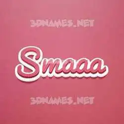 smaaa in Red Scribble style - 3D name wallpaper