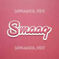 smaaq in Red Scribble style - 3D name wallpaper