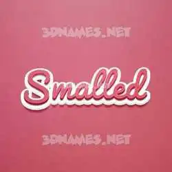 smalled in Red Scribble style - 3D name wallpaper