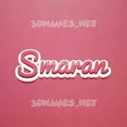 smaran in Red Scribble style - 3D name wallpaper