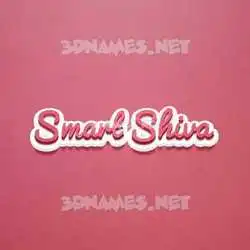 smart shiva in Red Scribble style - 3D name wallpaper