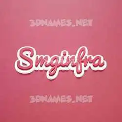 smginfra in Red Scribble style - 3D name wallpaper