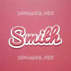 smith in Red Scribble style - 3D name wallpaper