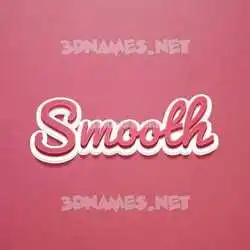 smooth in Red Scribble style - 3D name wallpaper