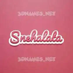 snehalata in Red Scribble style - 3D name wallpaper