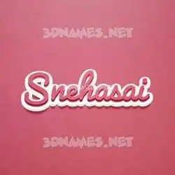 snehasai in Red Scribble style - 3D name wallpaper