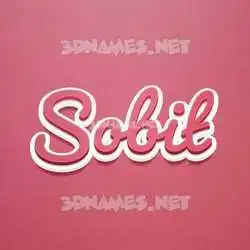 sobit in Red Scribble style - 3D name wallpaper