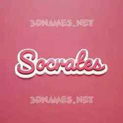 socrates in Red Scribble style - 3D name wallpaper