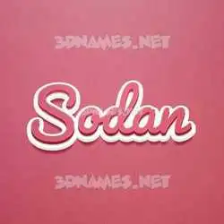 sodan in Red Scribble style - 3D name wallpaper