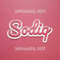 sodiq in Red Scribble style - 3D name wallpaper