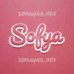 sofya in Red Scribble style - 3D name wallpaper