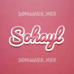 sohayl in Red Scribble style - 3D name wallpaper